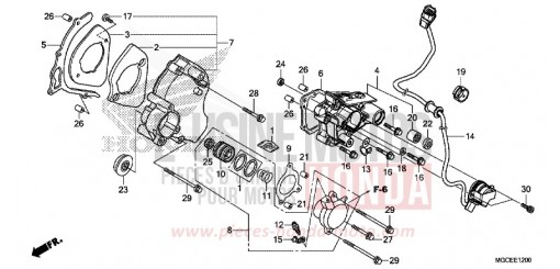 HINTERE ABDECKUNG, LINKS CB1100SAE de 2014